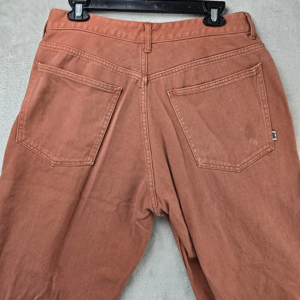 HUF Cromer Jeans Mens 34 (Fits 33x30) Orange Baggy Skate Y2K 90s Denim Pants